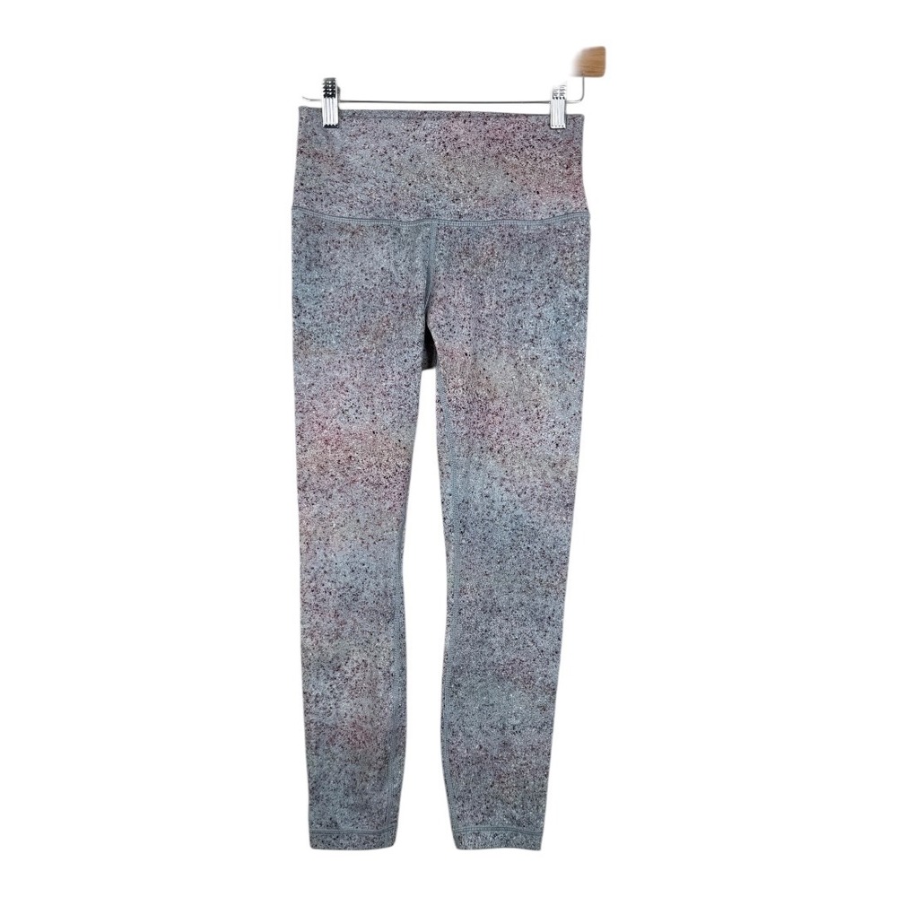 Lululemon Wunder Under Hi‎ Rise Sumer Haze Multicolor Leggings size 6 Gray